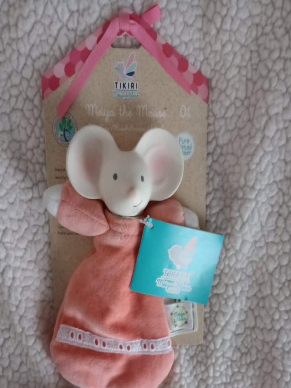 Meiya the Mouse - Tikiri Toys teething lovey